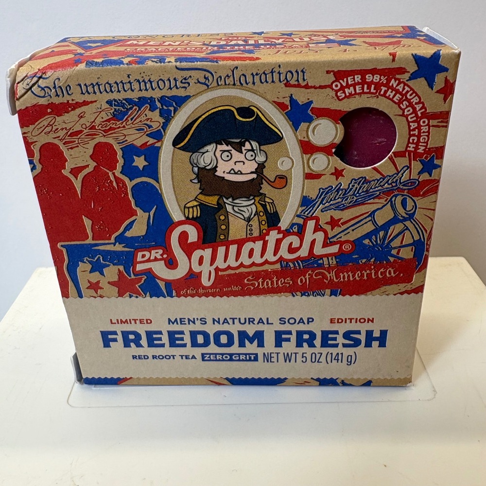 Dr Squatch Freedom Fresh Natural Soap Bar Limited Edition Red Root Tea 5oz